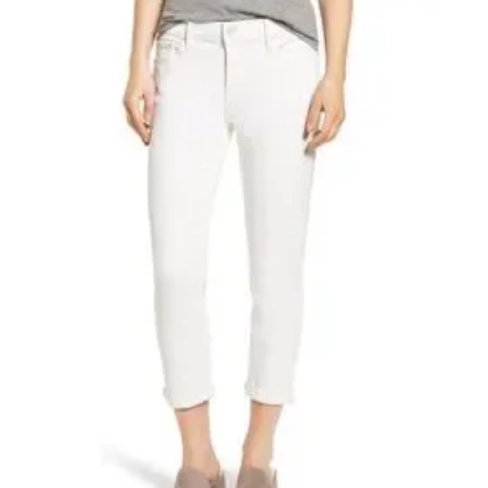 MOTHER White Ankle Crop Jeans